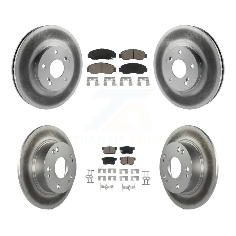[Avant + Arrière] Kit de disque (revêtu) et plaquette (céramique) de frein pour Honda Accord KGC-102276