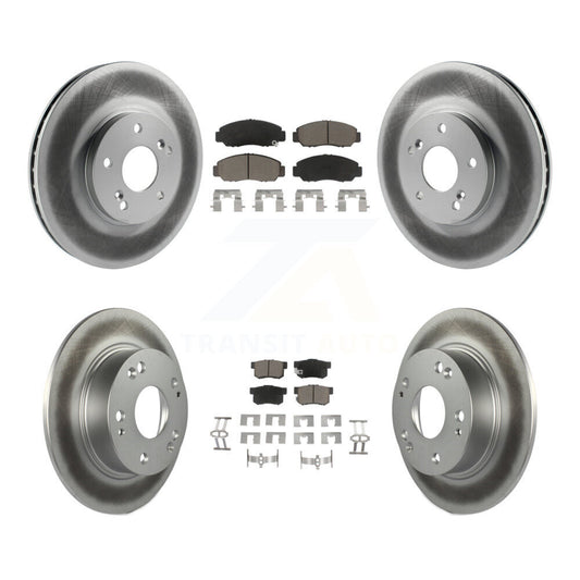 [Avant + Arrière] Kit de disque (revêtu) et plaquette (céramique) de frein pour Honda Accord KGC-102276