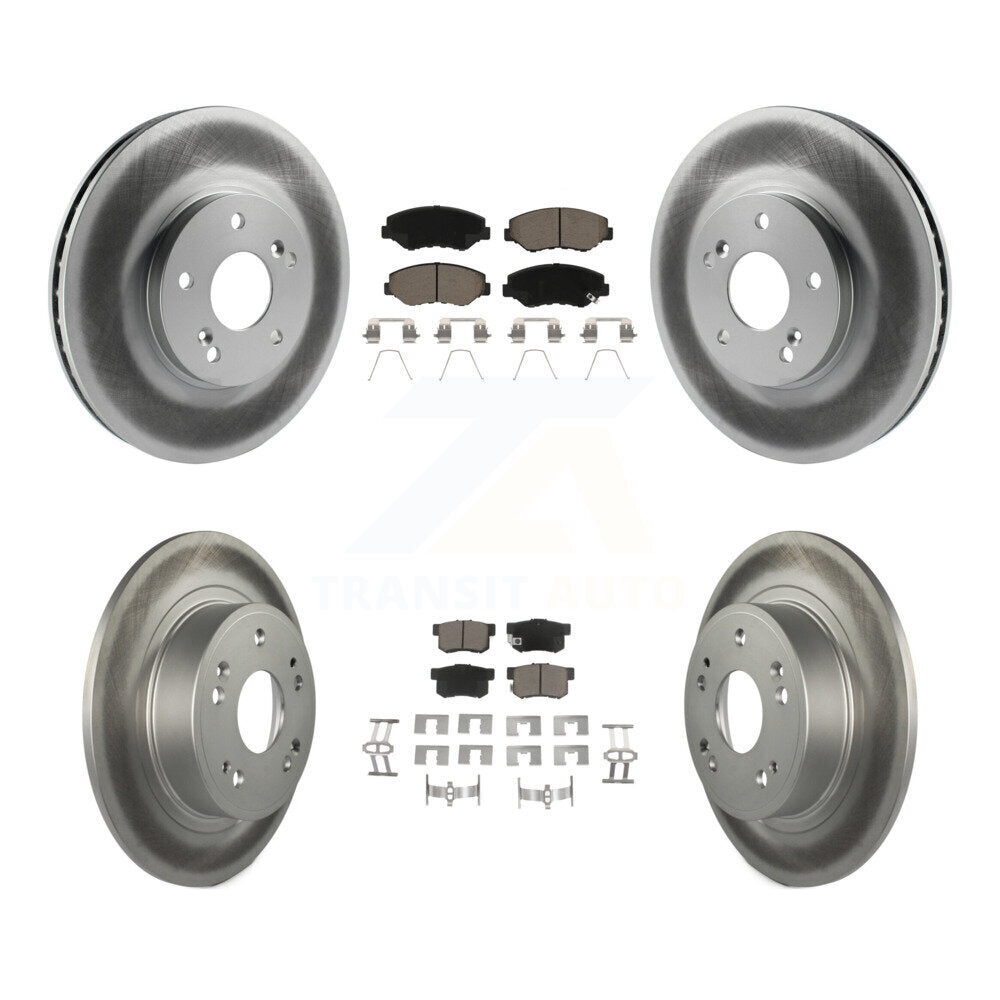 [Avant + Arrière] Kit de disque (revêtu) et plaquette (céramique) de frein pour 2005 Honda Accord Hybrid avec 3.0L KGC-102277