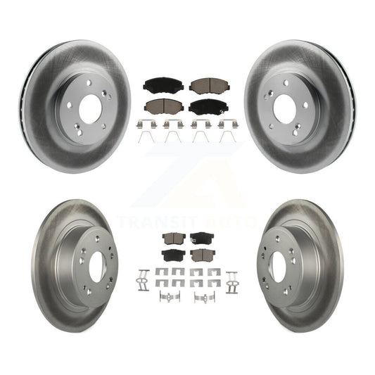 [Avant + Arrière] Kit de disque (revêtu) et plaquette (céramique) de frein pour 2005 Honda Accord Hybrid avec 3.0L KGC-102277