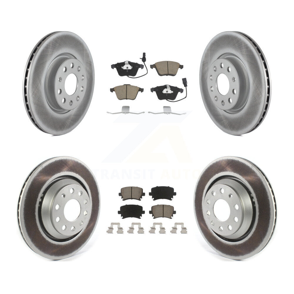 [Avant + Arrière] Kit de disque (revêtu) et plaquette (céramique) de frein pour Volkswagen CC KGC-102281