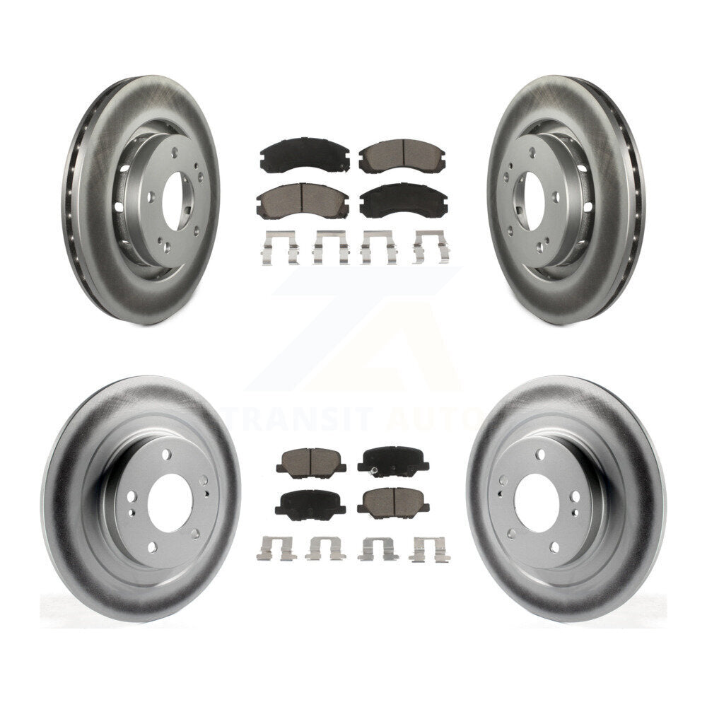 [Avant + Arrière] Kit de disque (revêtu) et plaquette (céramique) de frein pour 2018-2020 Mitsubishi Outlander PHEV avec Manual Parking KGC-102285
