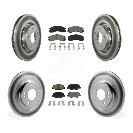 [Avant + Arrière] Kit de disque (revêtu) et plaquette (céramique) de frein pour 2018-2020 Mitsubishi Outlander PHEV avec Manual Parking KGC-102285