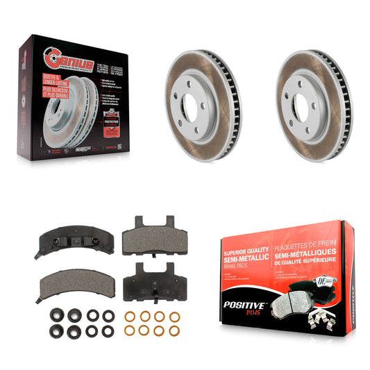 [Avant] Kit de disque (revêtu) et plaquette (semi-métallique) de frein pour Cadillac DeVille Fleetwood 60 Special Commercial Chassis KGF-100003
