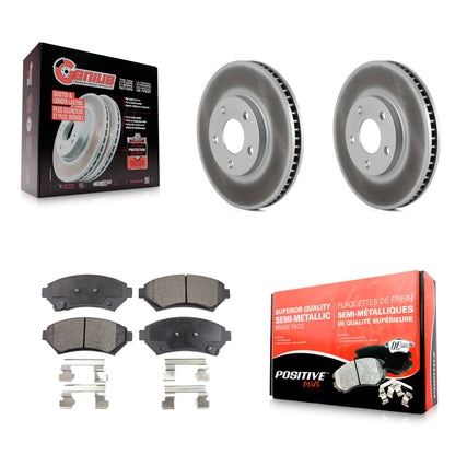[Avant] Kit de disque (revêtu) et plaquette (semi-métallique) de frein pour Chevrolet Buick Impala LeSabre Cadillac DeVille Monte Carlo Park Avenue Pontiac Bonneville Oldsmobile Eldorado Aurora Riviera KGF-100006