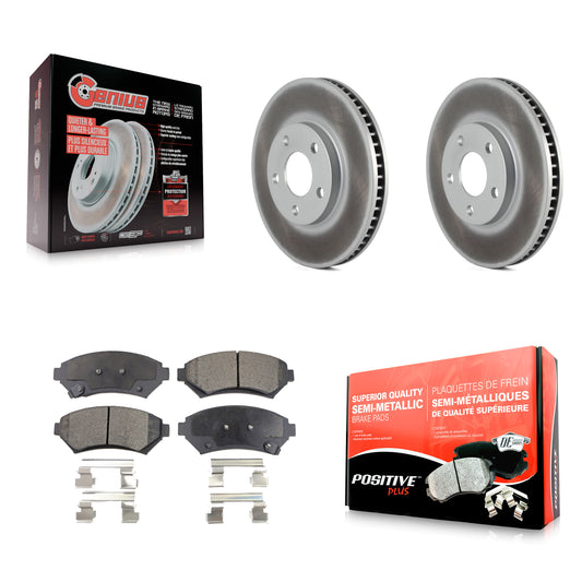[Avant] Kit de disque (revêtu) et plaquette (semi-métallique) de frein pour Chevrolet Buick Impala LeSabre Cadillac DeVille Monte Carlo Park Avenue Pontiac Bonneville Oldsmobile Eldorado Aurora Riviera KGF-100006