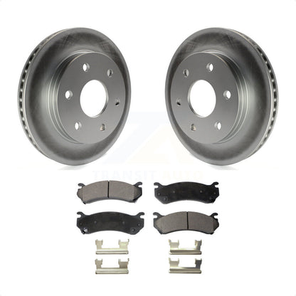 [Avant] Kit de disque (revêtu) et plaquette (semi-métallique) de frein pour Chevrolet Silverado 1500 GMC Tahoe Sierra Suburban Yukon Avalanche XL Cadillac Classic Escalade Express 2500 Astro ESV EXT KGF-100011 par Transit Auto