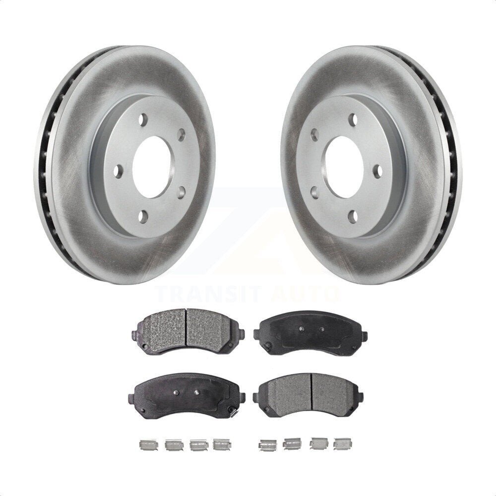 [Avant] Kit de disque (revêtu) et plaquette (semi-métallique) de frein pour Buick Rendezvous Pontiac Aztek KGF-100014 par Transit Auto
