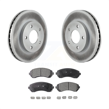 [Avant] Kit de disque (revêtu) et plaquette (semi-métallique) de frein pour Buick Rendezvous Pontiac Aztek KGF-100014 par Transit Auto