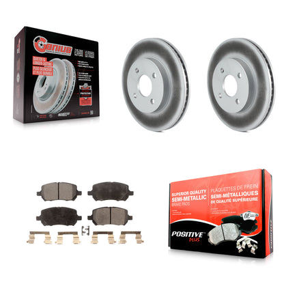 [Avant] Kit de disque (revêtu) et plaquette (semi-métallique) de frein pour Chevrolet Cobalt Saturn Ion Pontiac G5 Pursuit KGF-100022