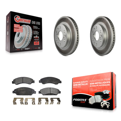 [Avant] Kit de disque (revêtu) et plaquette (semi-métallique) de frein pour 2007 Chevrolet Tahoe GMC Suburban 1500 Yukon Cadillac Avalanche XL Escalade ESV EXT KGF-100034