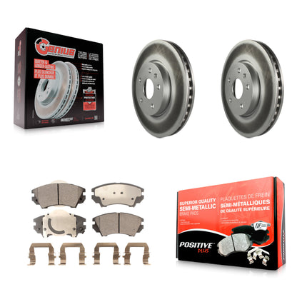 [Avant] Kit de disque (revêtu) et plaquette (semi-métallique) de frein pour 2010-2015 Chevrolet Camaro LT LS KGF-100052
