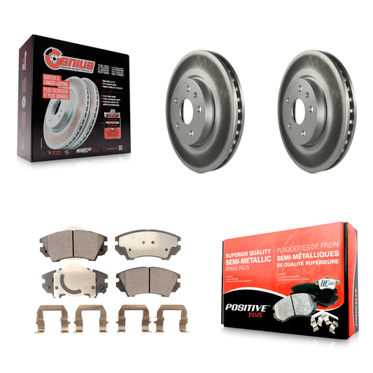 [Avant] Kit de disque (revêtu) et plaquette (semi-métallique) de frein pour 2010-2015 Chevrolet Camaro LT LS KGF-100052