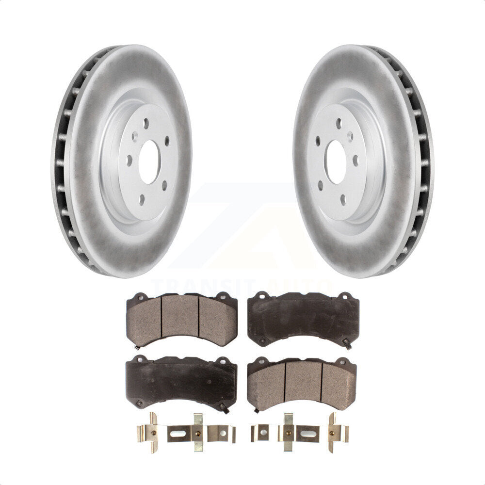 [Avant] Kit de disque (revêtu) et plaquette (semi-métallique) de frein pour 2014 Chevrolet Camaro ZL1 KGF-100055 par Transit Auto