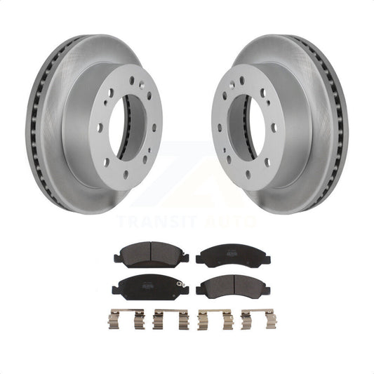 [Avant] Kit de disque (revêtu) et plaquette (semi-métallique) de frein pour Chevrolet Silverado 1500 Suburban KGF-100061 par Transit Auto