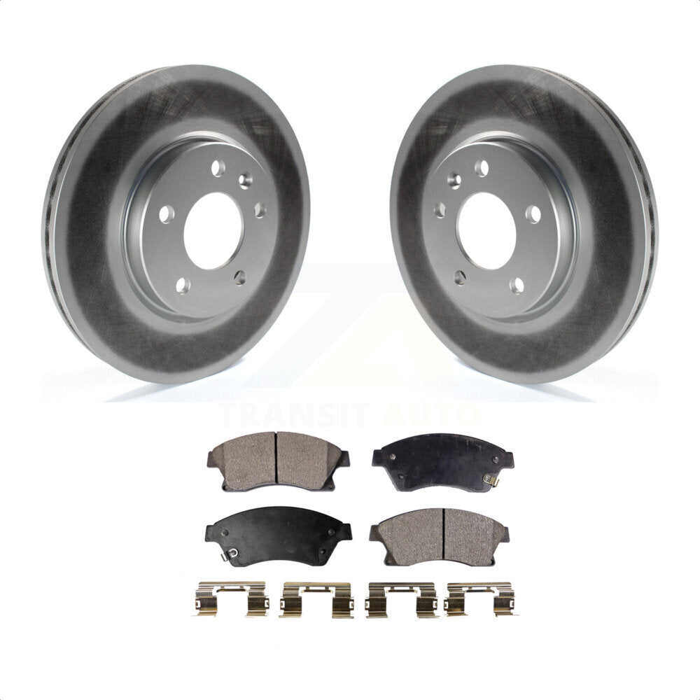 [Avant] Kit de disque (revêtu) et plaquette (semi-métallique) de frein pour Chevrolet Cruze Buick Verano Volt Orlando KGF-100063 par Transit Auto