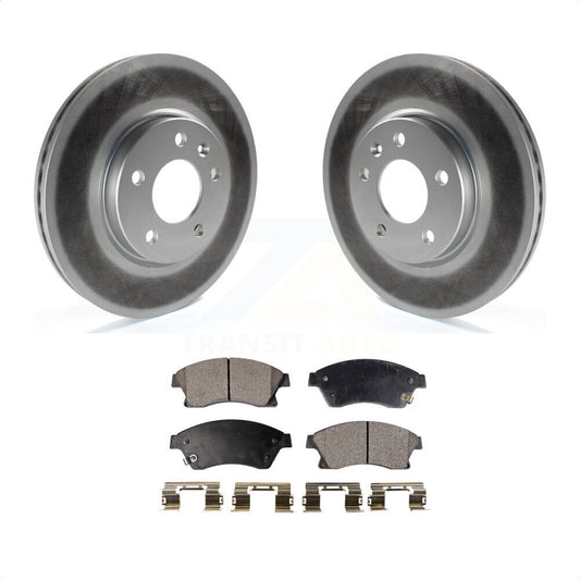 [Avant] Kit de disque (revêtu) et plaquette (semi-métallique) de frein pour Chevrolet Cruze Buick Verano Volt Orlando KGF-100063 par Transit Auto