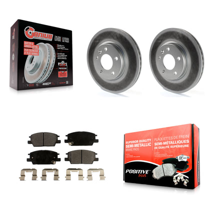 [Avant] Kit de disque (revêtu) et plaquette (semi-métallique) de frein pour Chevrolet Equinox Malibu GMC Terrain Buick LaCrosse Regal Sportback TourX KGF-100064