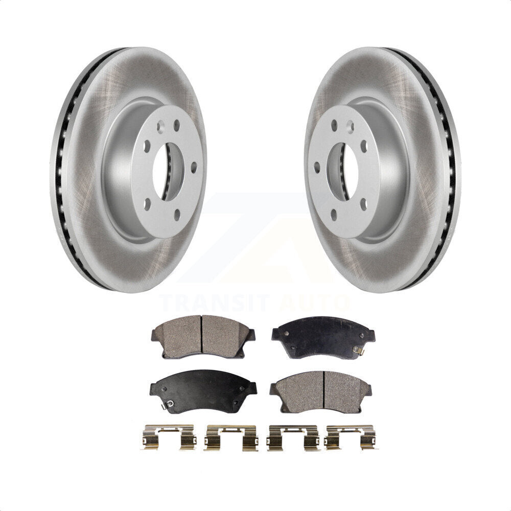 [Avant] Kit de disque (revêtu) et plaquette (semi-métallique) de frein pour Cadillac ATS KGF-100067 par Transit Auto