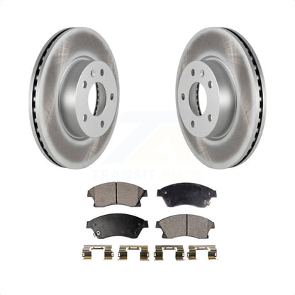 [Avant] Kit de disque (revêtu) et plaquette (semi-métallique) de frein pour Cadillac ATS KGF-100067 par Transit Auto