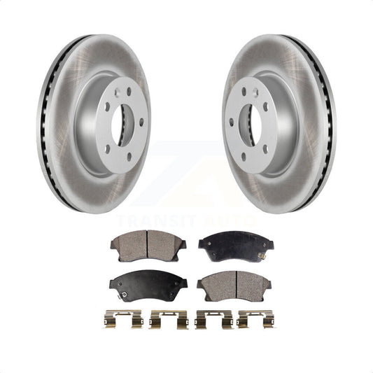 [Avant] Kit de disque (revêtu) et plaquette (semi-métallique) de frein pour Cadillac ATS KGF-100067 par Transit Auto