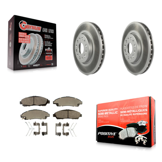 [Avant] Kit de disque (revêtu) et plaquette (semi-métallique) de frein pour Chevrolet Traverse GMC Acadia Buick Enclave Blazer KGF-100070