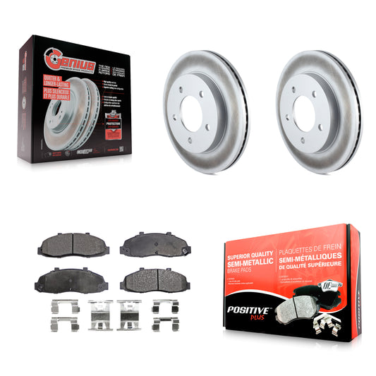 [Avant] Kit de disque (revêtu) et plaquette (semi-métallique) de frein pour Ford F-150 Heritage 4WD KGF-100076