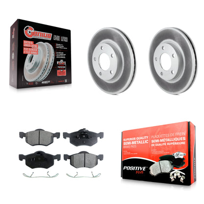 [Avant] Kit de disque (revêtu) et plaquette (semi-métallique) de frein pour Ford Escape Mazda Tribute Mercury Mariner KGF-100084