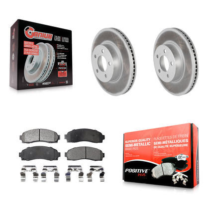 [Avant] Kit de disque (revêtu) et plaquette (semi-métallique) de frein pour Ford Ranger Explorer Sport Trac Mazda B4000 KGF-100085