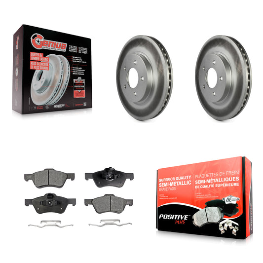 [Avant] Kit de disque (revêtu) et plaquette (semi-métallique) de frein pour Ford Escape Mercury Mariner Mazda Tribute KGF-100092