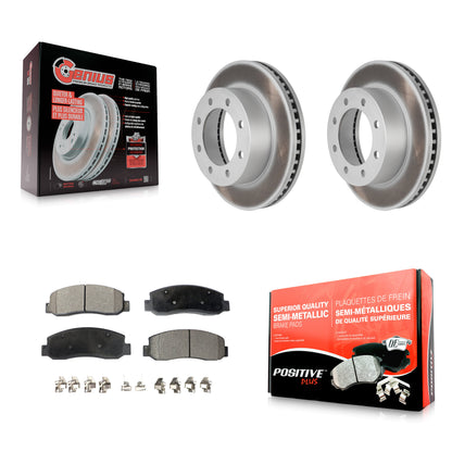 [Avant] Kit de disque (revêtu) et plaquette (semi-métallique) de frein pour Ford F-250 Super Duty F-350 KGF-100094