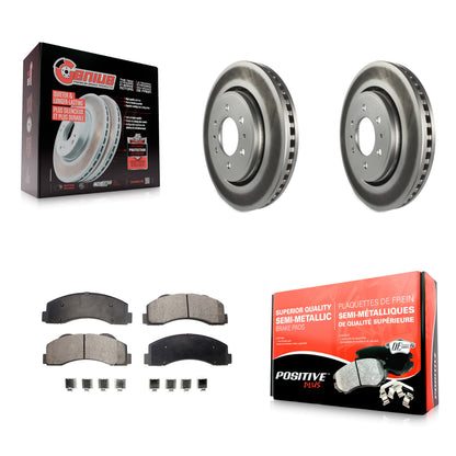 [Avant] Kit de disque (revêtu) et plaquette (semi-métallique) de frein pour Ford F-150 Expedition Lincoln Navigator KGF-100107