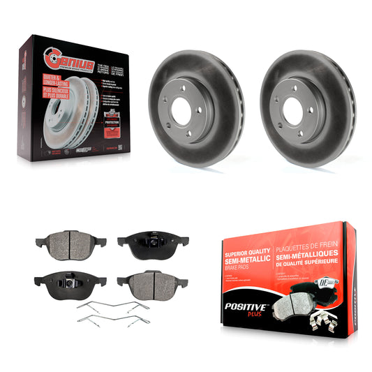[Avant] Kit de disque (revêtu) et plaquette (semi-métallique) de frein pour Ford Focus C-Max KGF-100122