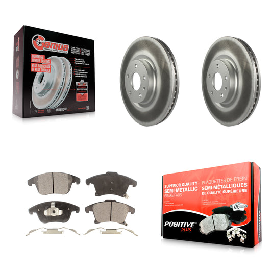 [Avant] Kit de disque (revêtu) et plaquette (semi-métallique) de frein pour Ford Fusion Lincoln MKZ KGF-100125