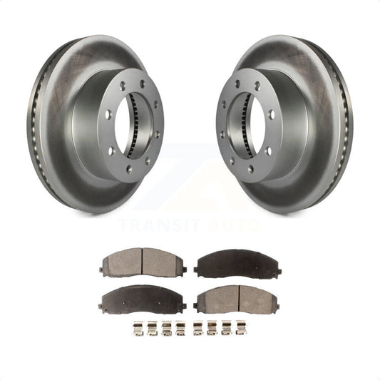 [Avant] Kit de disque (revêtu) et plaquette (semi-métallique) de frein pour Ford F-250 Super Duty F-350 F-450 KGF-100126 par Transit Auto