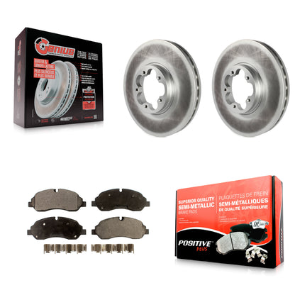 [Avant] Kit de disque (revêtu) et plaquette (semi-métallique) de frein pour Ford Transit-250 Transit-350 Transit-150 KGF-100127