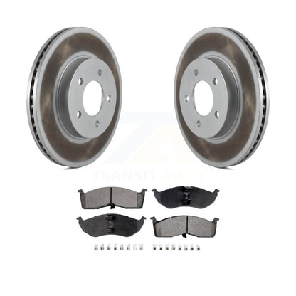 [Avant] Kit de disque (revêtu) et plaquette (semi-métallique) de frein pour Chrysler Dodge Intrepid 300M Concorde LHS KGF-100133 par Transit Auto