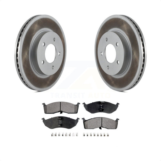 [Avant] Kit de disque (revêtu) et plaquette (semi-métallique) de frein pour Chrysler Dodge Intrepid 300M Concorde LHS KGF-100133 par Transit Auto
