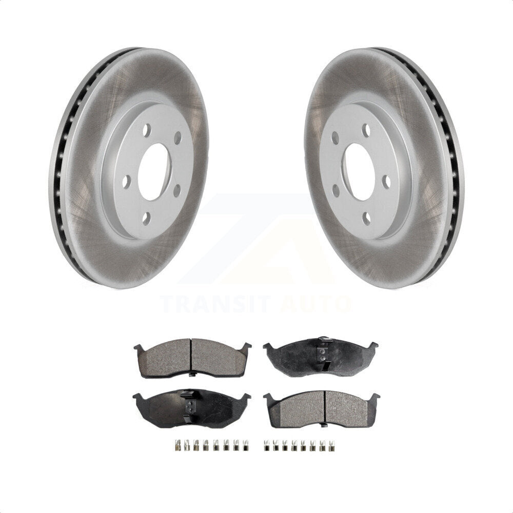 [Avant] Kit de disque (revêtu) et plaquette (semi-métallique) de frein pour Neon Dodge Plymouth Chrysler SX 2.0 KGF-100136 par Transit Auto