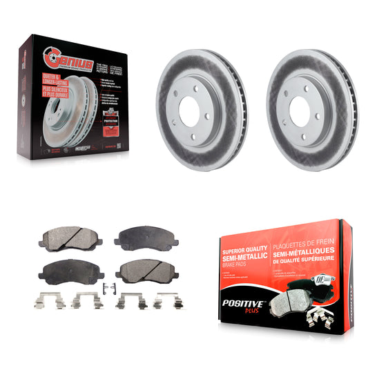 [Avant] Kit de disque (revêtu) et plaquette (semi-métallique) de frein pour Mitsubishi Galant Chrysler Sebring Dodge Stratus Eclipse Lancer Outlander KGF-100137