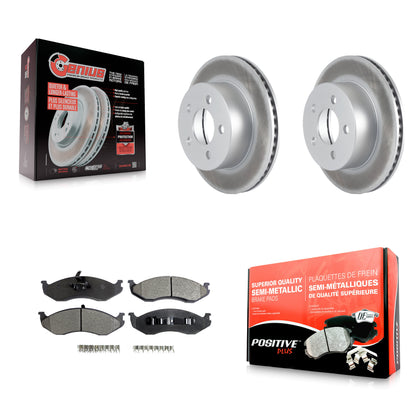 [Avant] Kit de disque (revêtu) et plaquette (semi-métallique) de frein pour Jeep Wrangler Cherokee Grand Wagoneer TJ KGF-100138