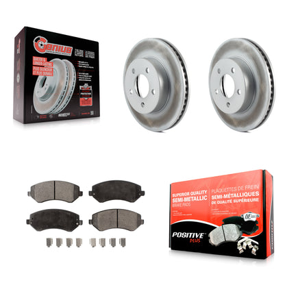 [Avant] Kit de disque (revêtu) et plaquette (semi-métallique) de frein pour 2002-2007 Jeep Liberty KGF-100141