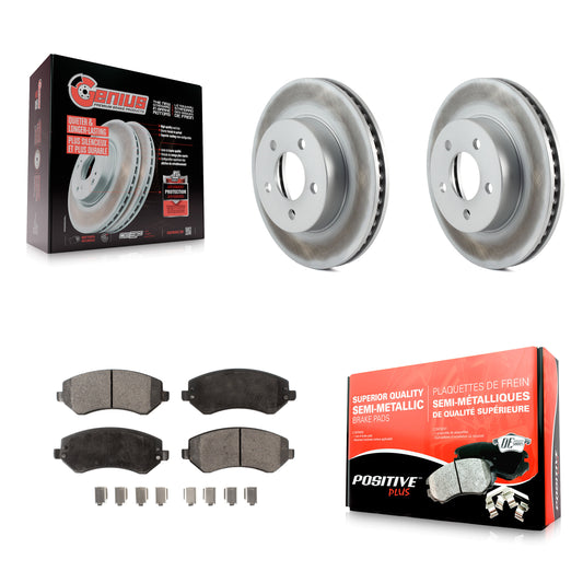 [Avant] Kit de disque (revêtu) et plaquette (semi-métallique) de frein pour 2002-2007 Jeep Liberty KGF-100141