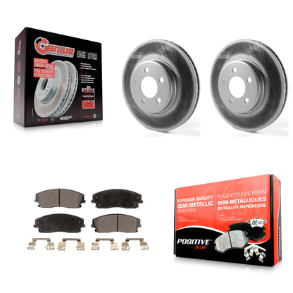 [Avant] Kit de disque (revêtu) et plaquette (semi-métallique) de frein pour Dodge Charger Chrysler 300 Challenger Magnum KGF-100151