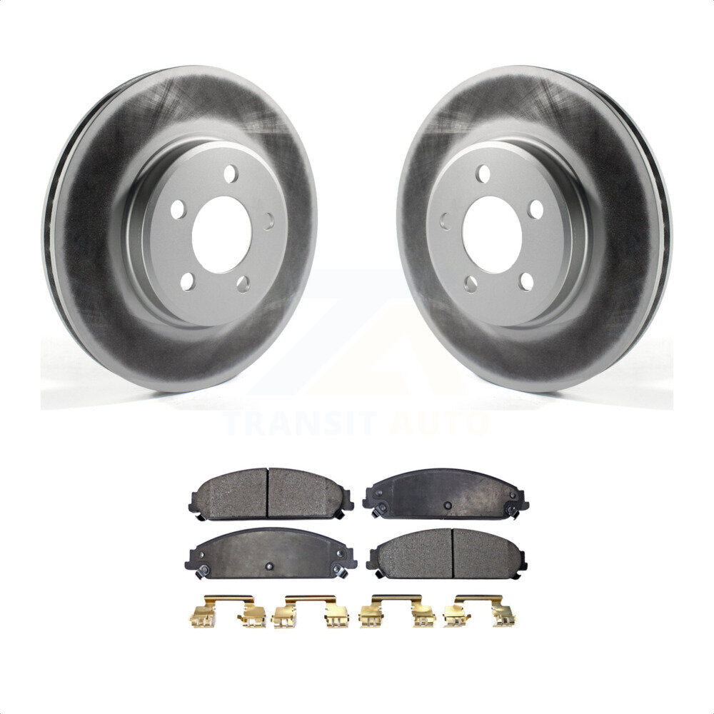 [Avant] Kit de disque (revêtu) et plaquette (semi-métallique) de frein pour Dodge Charger Chrysler 300 Challenger KGF-100152 par Transit Auto