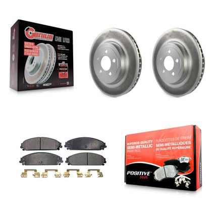[Avant] Kit de disque (revêtu) et plaquette (semi-métallique) de frein pour Dodge Charger Chrysler 300 Challenger Magnum KGF-100153