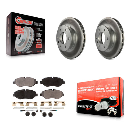 [Avant] Kit de disque (revêtu) et plaquette (semi-métallique) de frein pour Sprinter 2500 Mercedes-Benz Freightliner Dodge KGF-100162