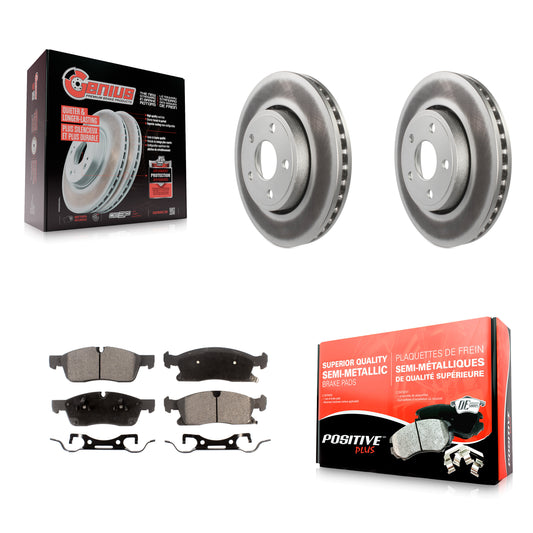 [Avant] Kit de disque (revêtu) et plaquette (semi-métallique) de frein pour Jeep Grand Cherokee Dodge Durango KGF-100170