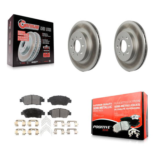 [Avant] Kit de disque (revêtu) et plaquette (semi-métallique) de frein pour Honda Civic Fit del Sol KGF-100182