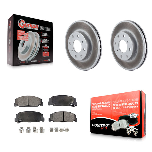 [Avant] Kit de disque (revêtu) et plaquette (semi-métallique) de frein pour Honda Civic del Sol CRX KGF-100183